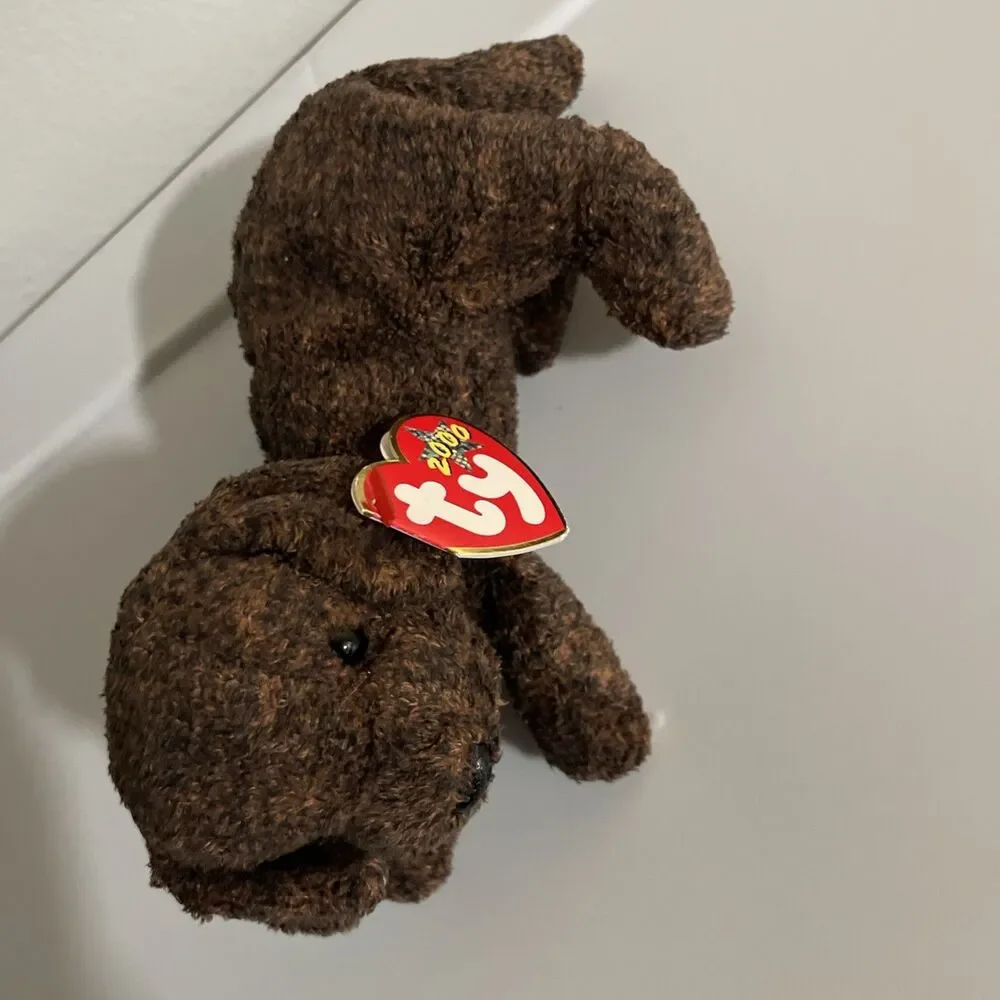 Ty Beanie Baby FETCHER the Brown Lab Dog (7 Inch) NEW MWMTs  Stuffed Animal Toy